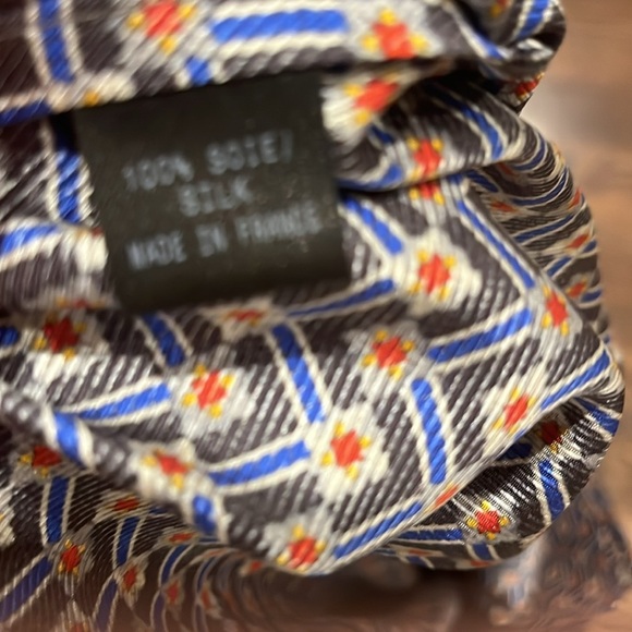 Meiiller Ami Paris Silk made FranceGeometric Patterned Scarf - Picture 3 of 3